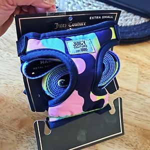 Pet puppy leach and harnest accessories *juicy couture* extra small.